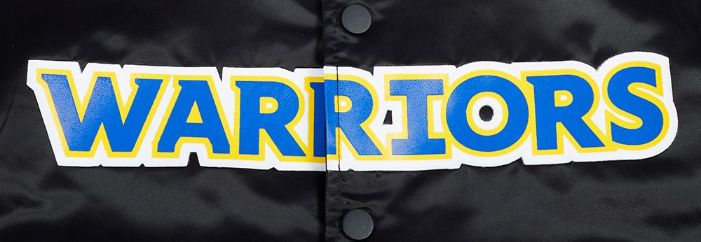 Pro Standard Men's Golden State Warriors Black Big Logo Satin Jacket product image