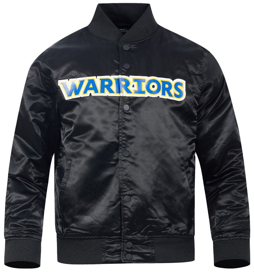 Pro Standard Men's Golden State Warriors Black Big Logo Satin