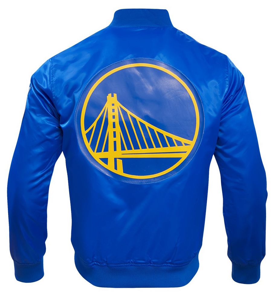 Pro Standard Men's Golden State Warriors Royal Big Logo Satin Jacket product image