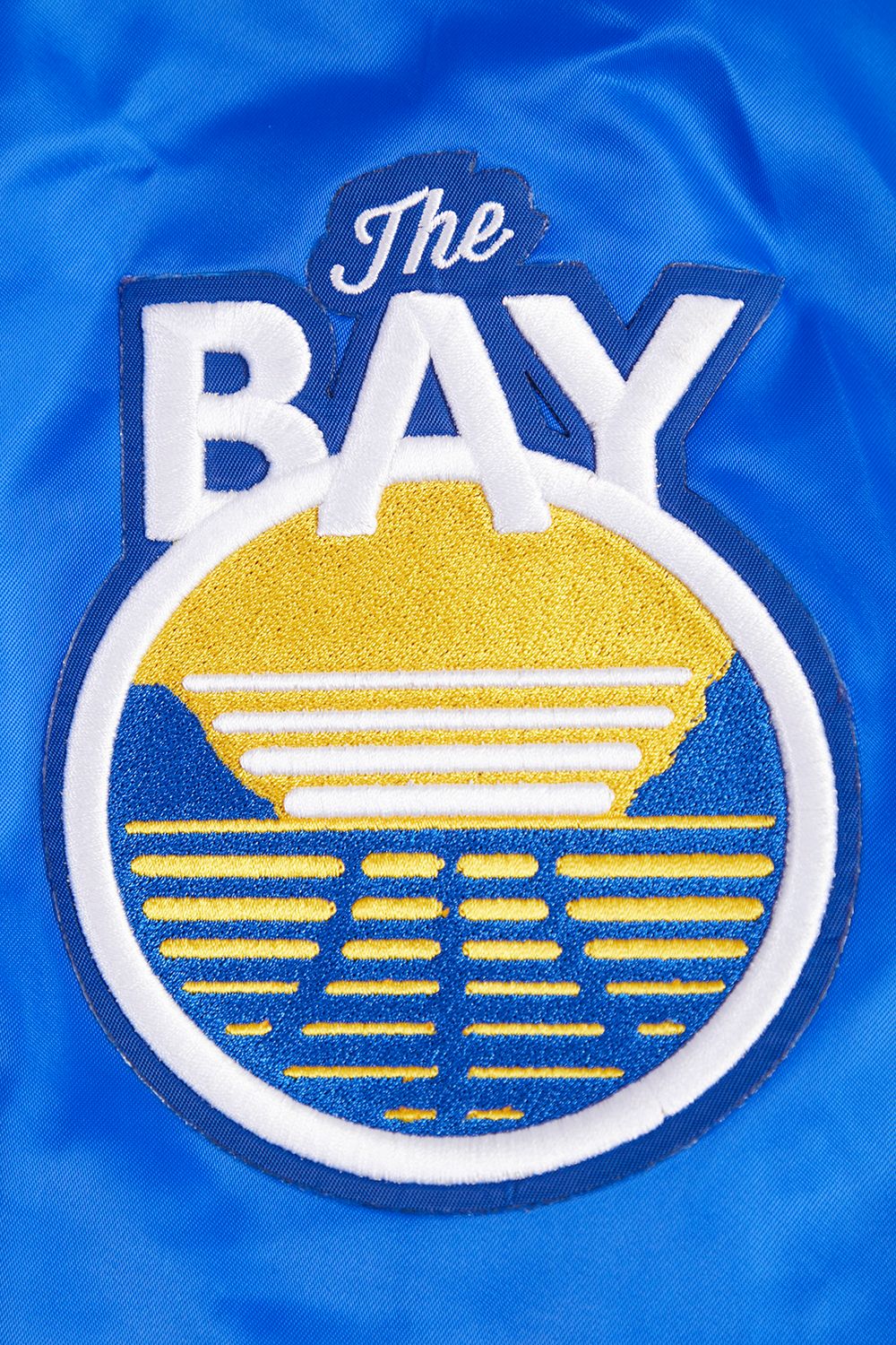 Pro Standard Men's Golden State Warriors Royal Big Logo Satin Jacket product image
