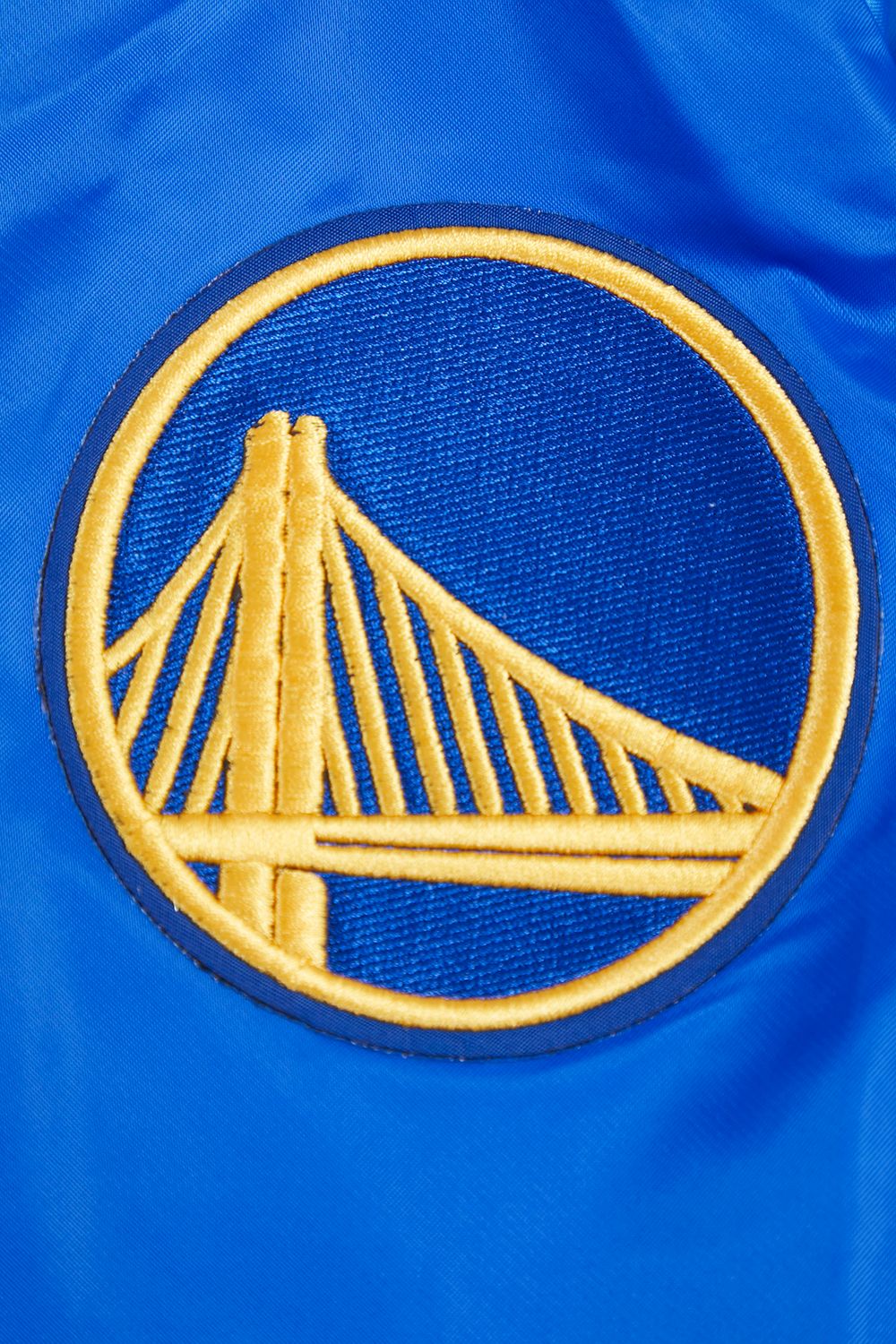 Pro Standard Men's Golden State Warriors Royal Big Logo Satin Jacket product image