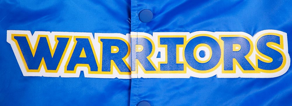 Pro Standard Men's Golden State Warriors Royal Big Logo Satin Jacket product image