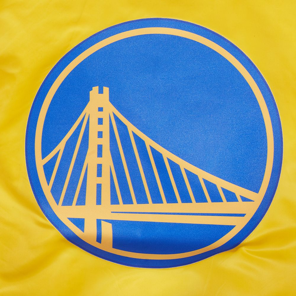 Pro Standard Men's Golden State Warriors Yellow Big Logo Satin Jacket product image