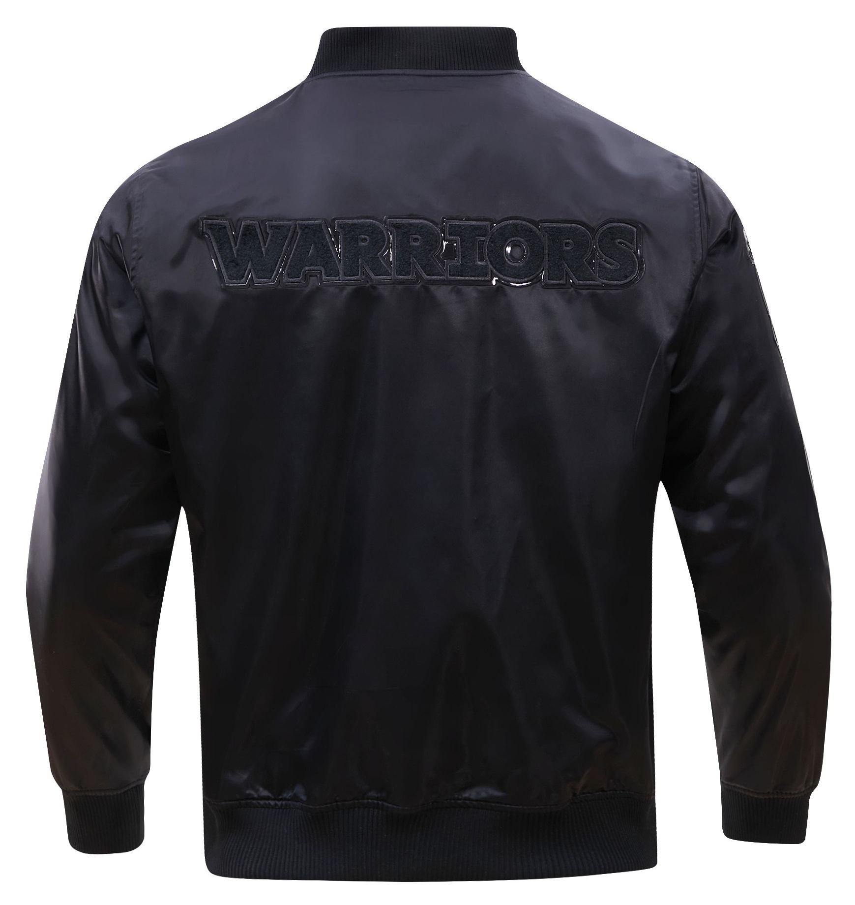Pro Standard Men's Golden State Warriors Triple Black Satin Jacket product image