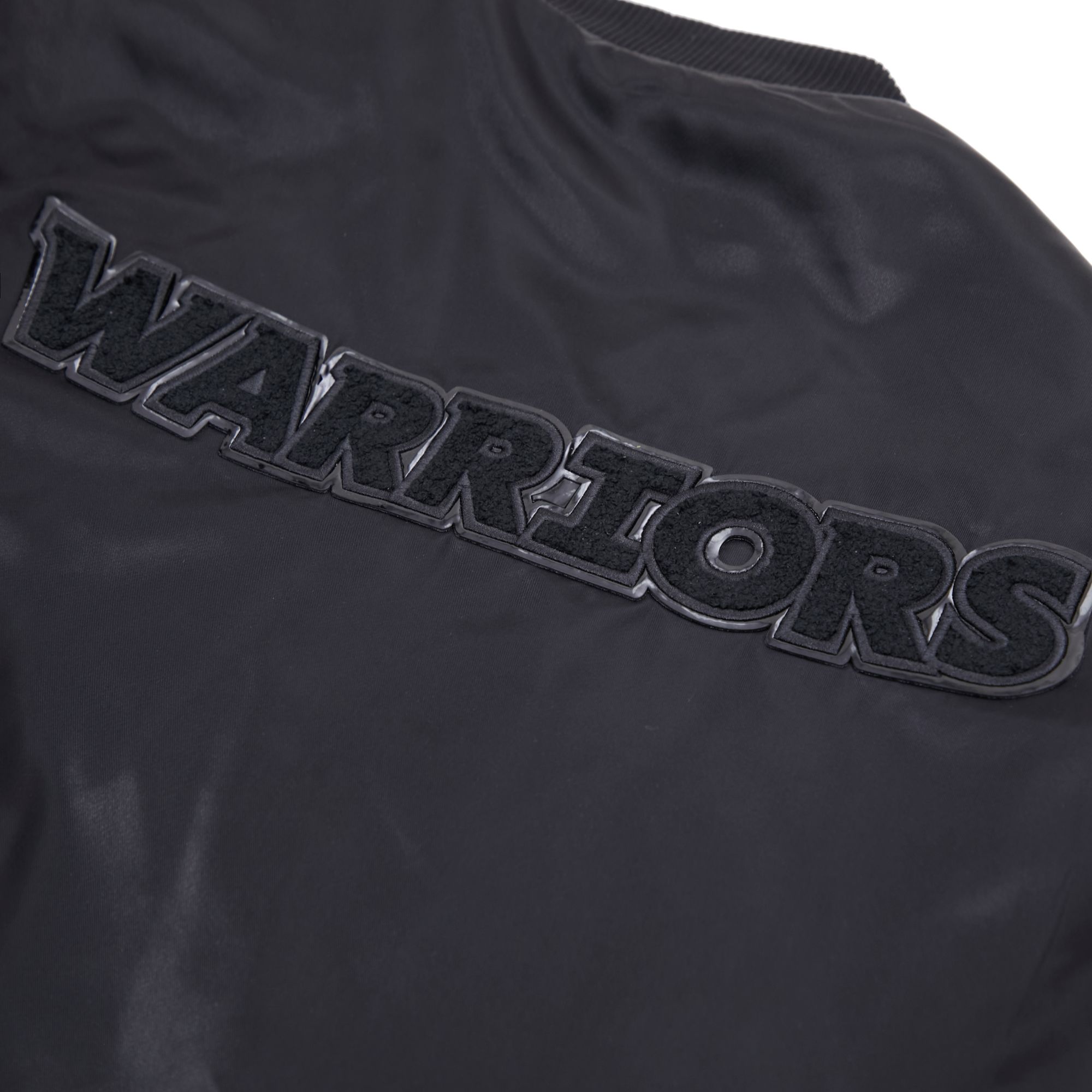 Pro Standard Men's Golden State Warriors Triple Black Satin Jacket product image