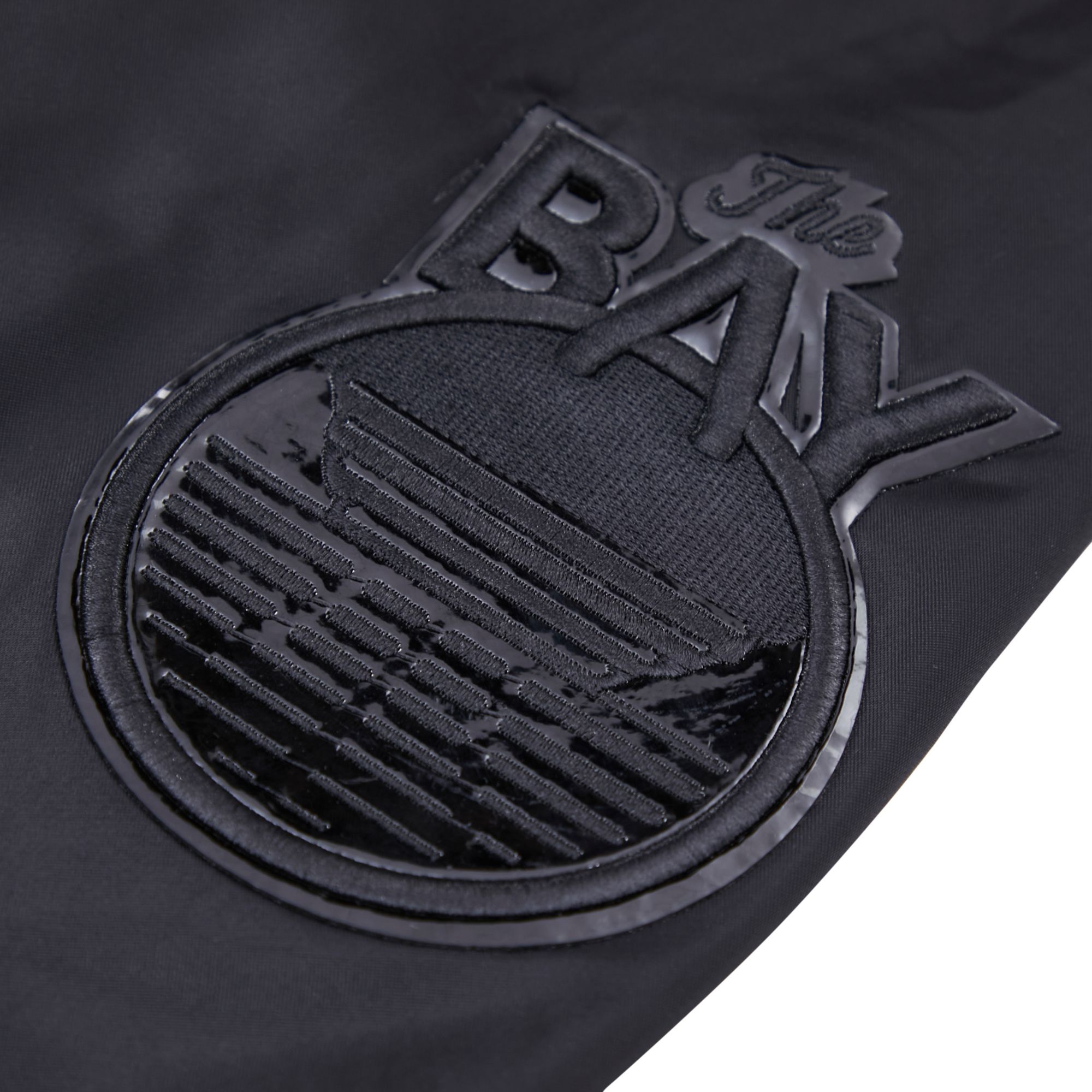 Pro Standard Men's Golden State Warriors Triple Black Satin Jacket product image