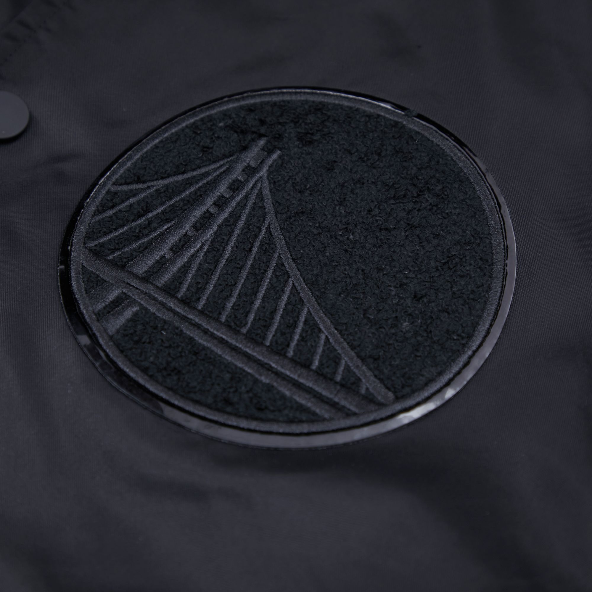 Pro Standard Men's Golden State Warriors Triple Black Satin Jacket product image