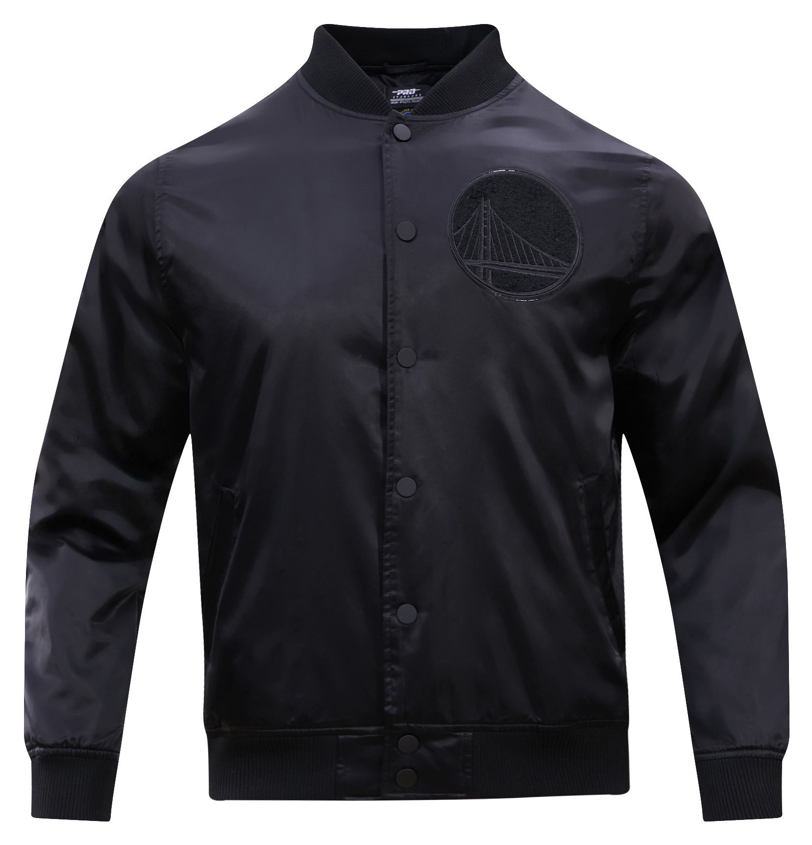 Pro Standard Men's Golden State Warriors Triple Black Satin Jacket product image