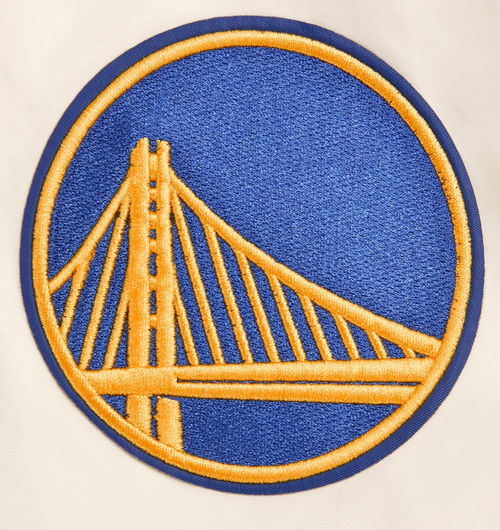 Pro Standard Adult Golden State Warriors White Retro Classic Satin Jacket product image