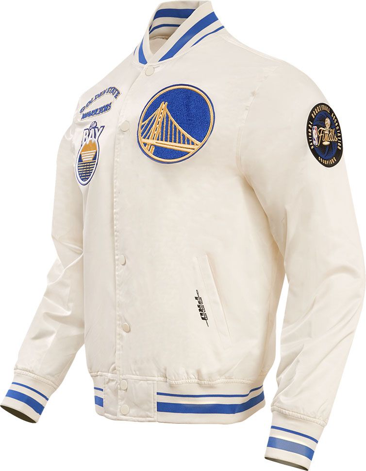Pro Standard Adult Golden State Warriors White Retro Classic Satin Jacket product image