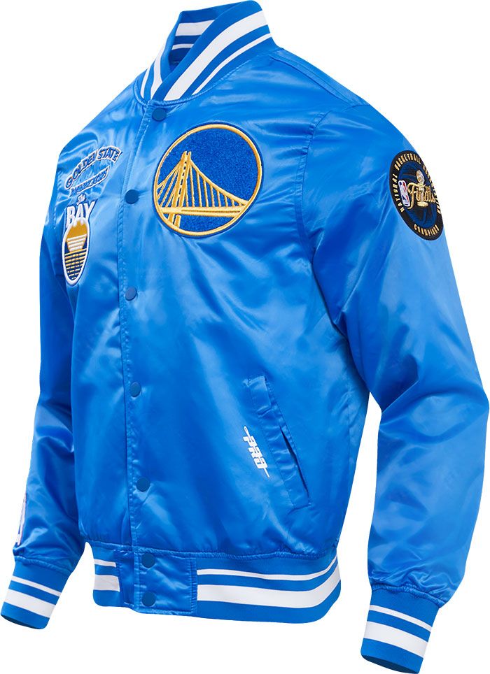 Pro Standard Adult Golden State Warriors Blue Retro Classic Satin Jacket product image