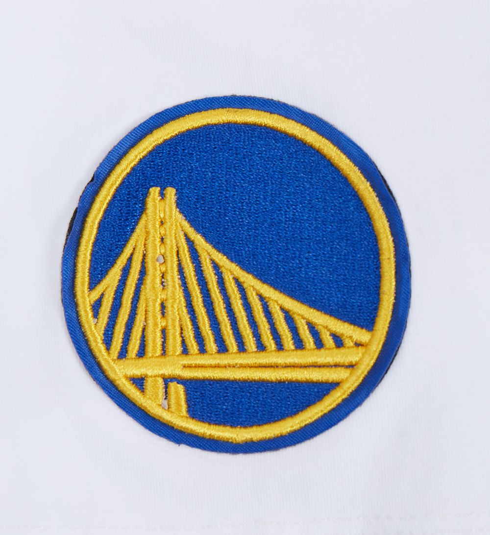 Pro Standard Women's Golden State Warriors White Script Tail Boxy Cropped T-Shirt product image