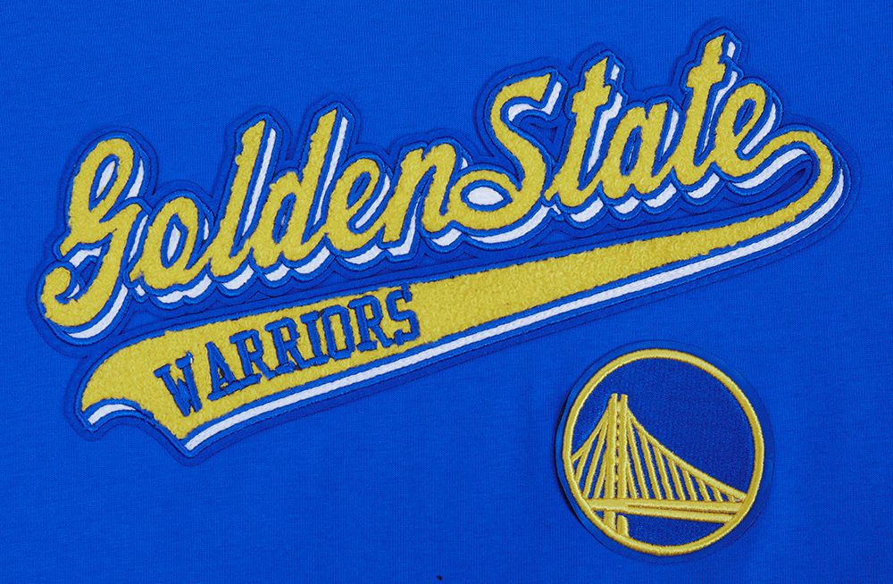 Pro Standard Women's Golden State Warriors Blue Script Tail Boyfriend T-Shirt product image