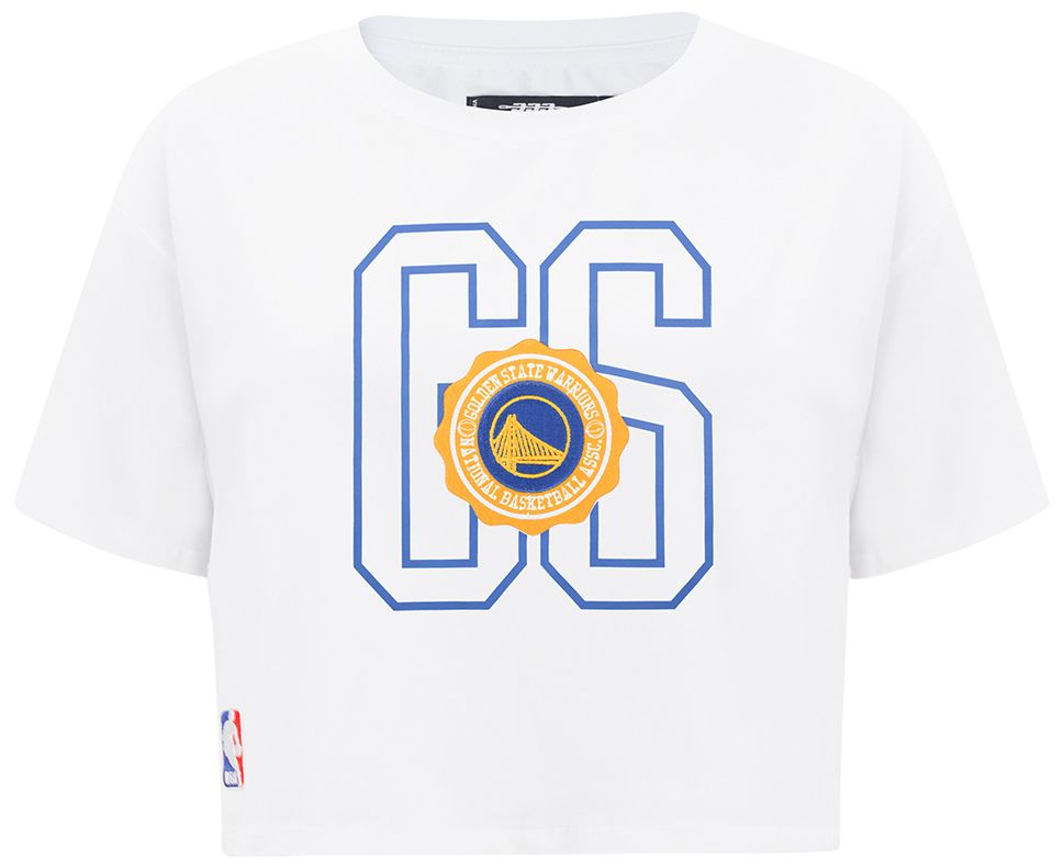 Pro Standard Women's Golden State Warriors White Crest Emblem Boxy T-Shirt product image
