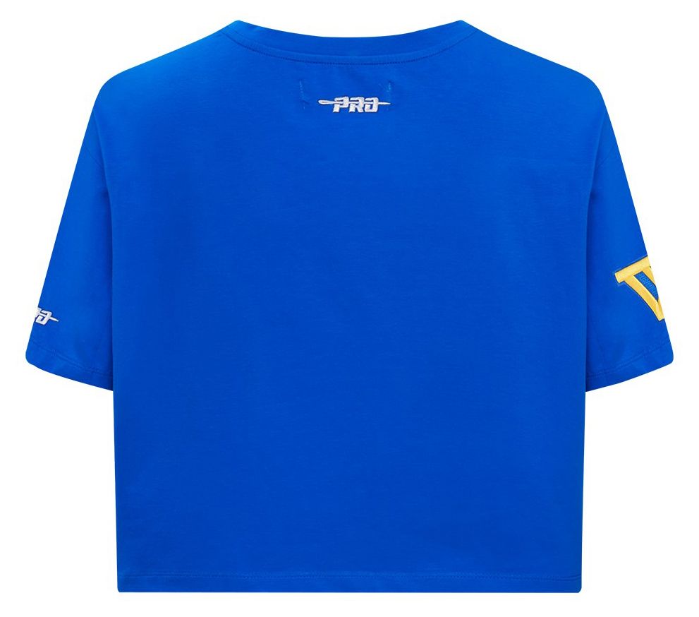 Pro Standard Women's Golden State Warriors Blue Wordplay Boxy T-Shirt product image