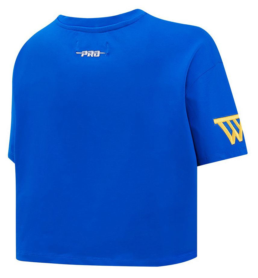 Pro Standard Women's Golden State Warriors Blue Wordplay Boxy T-Shirt product image