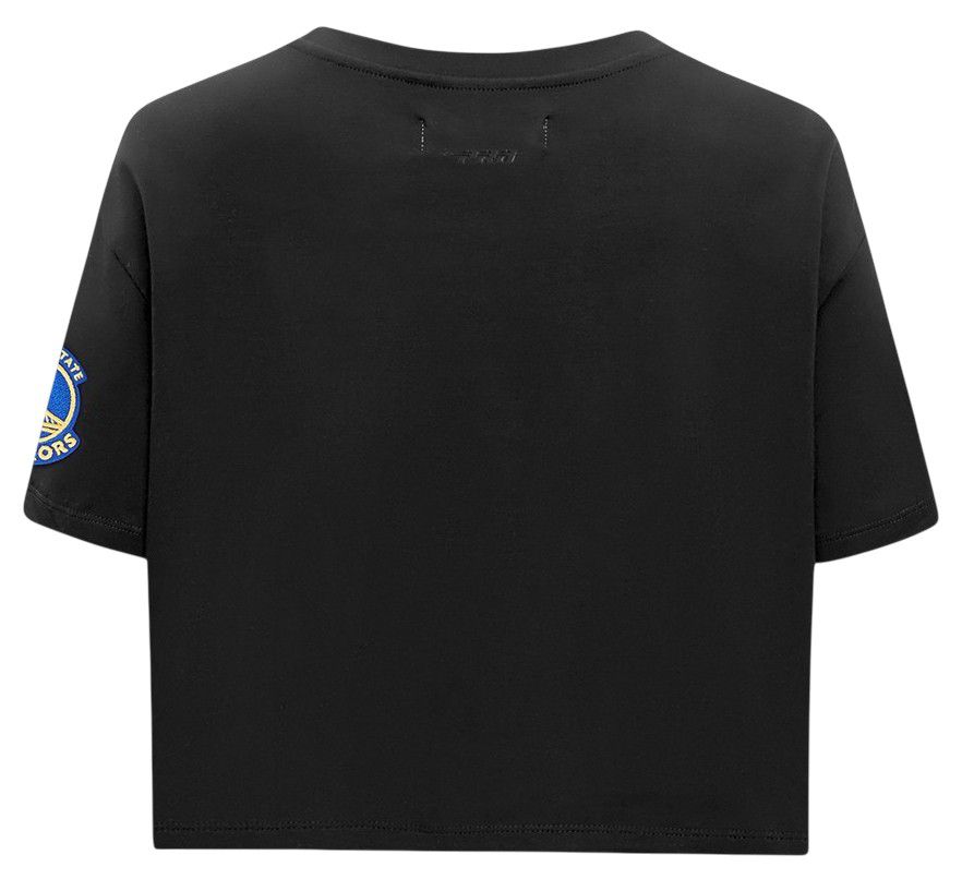 Pro Standard Women's Golden State Warriors Black Mash Up Boxy Cropped T-Shirt product image
