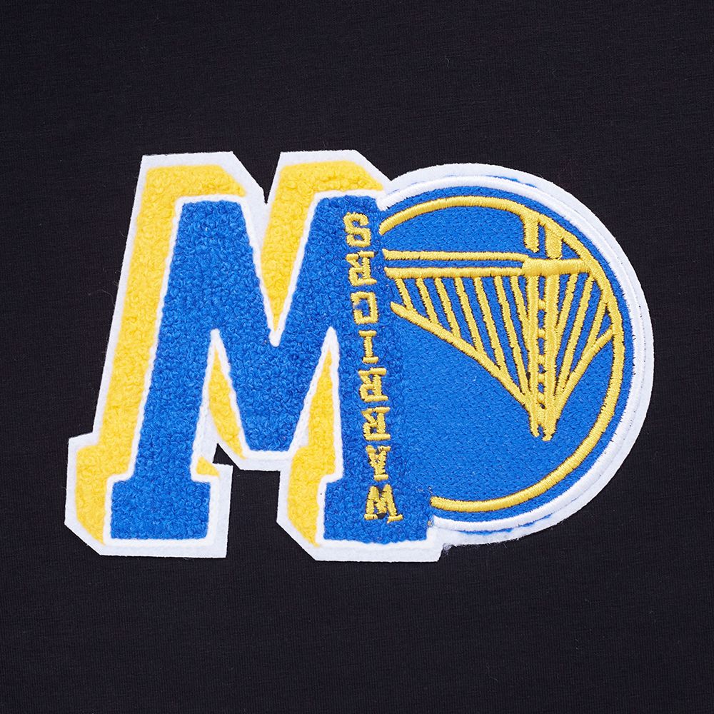 Pro Standard Women's Golden State Warriors Black Mash Up Boxy Cropped T-Shirt product image