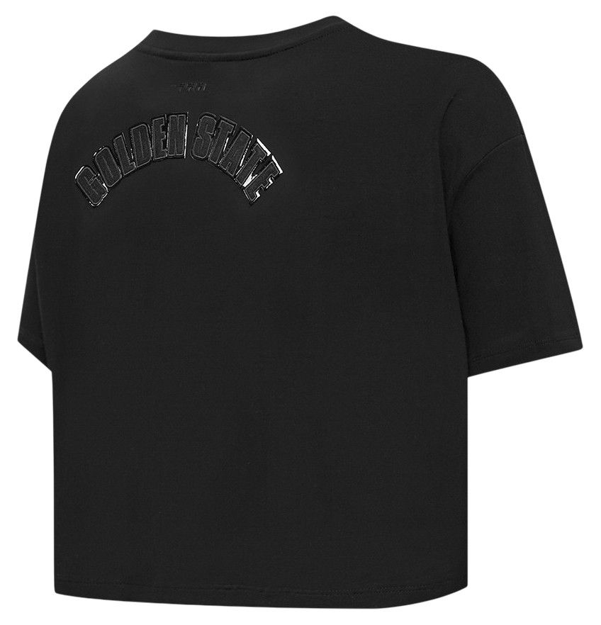 Pro Standard Women's Golden State Warriors Black Boxy Cropped T-Shirt product image