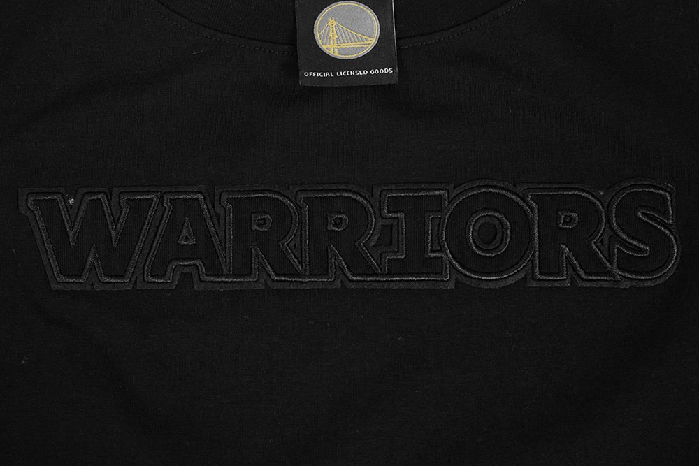 Pro Standard Women's Golden State Warriors Black Neutral Boxy Cropped T-Shirt product image