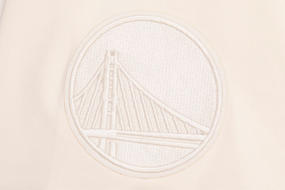 Pro Standard Women's Golden State Warriors Off-White Neutral Boxy Cropped T-Shirt product image