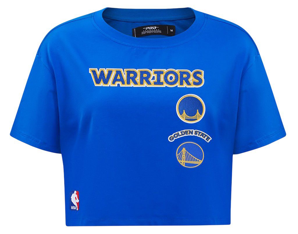 Pro Standard Women's Golden State Warriors Blue Classic Boxy Cropped T-Shirt product image