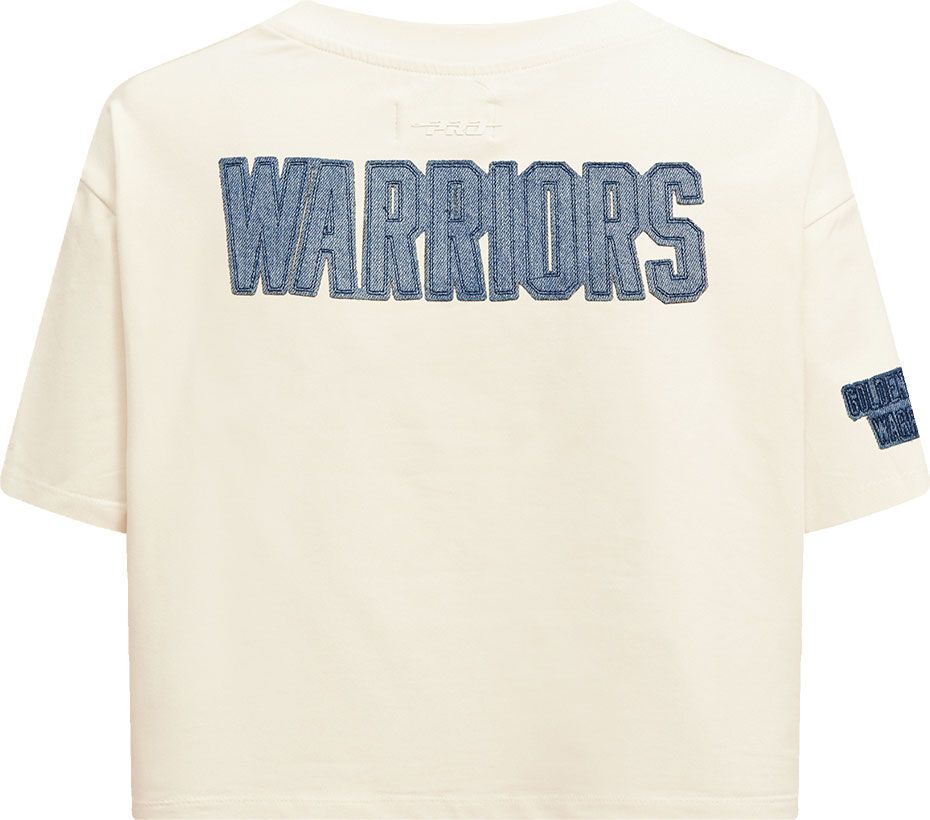 Pro Standard Women's Golden State Warriors Varsity Blues Cropped Boxy T-Shirt