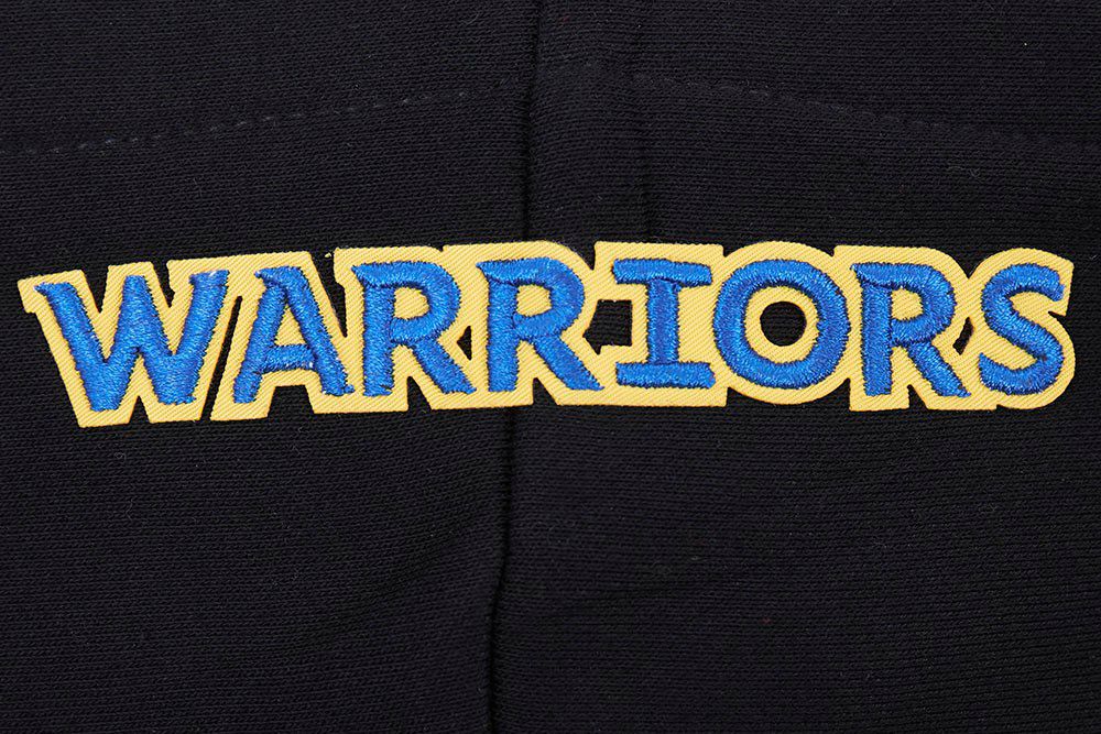 Pro Standard Women's Golden State Warriors Black Script Tail Rib Cropped Fleece Pullover Hoodie product image