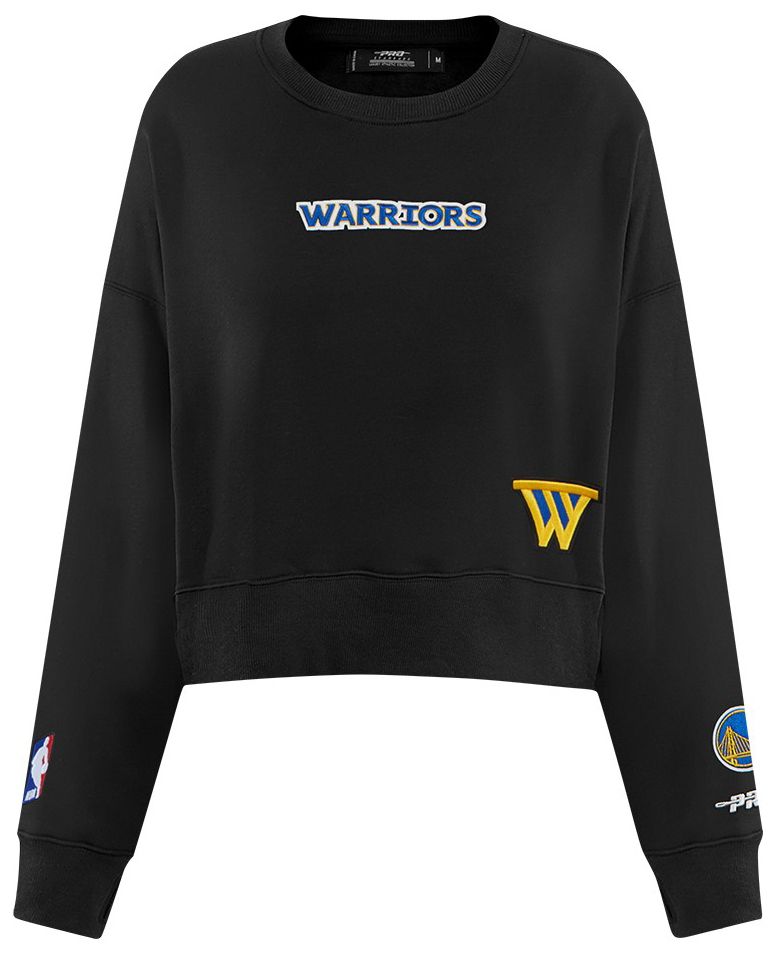 Pro Standard Women's Golden State Warriors Black Wingspan Fleece Crewneck Sweatshirt product image