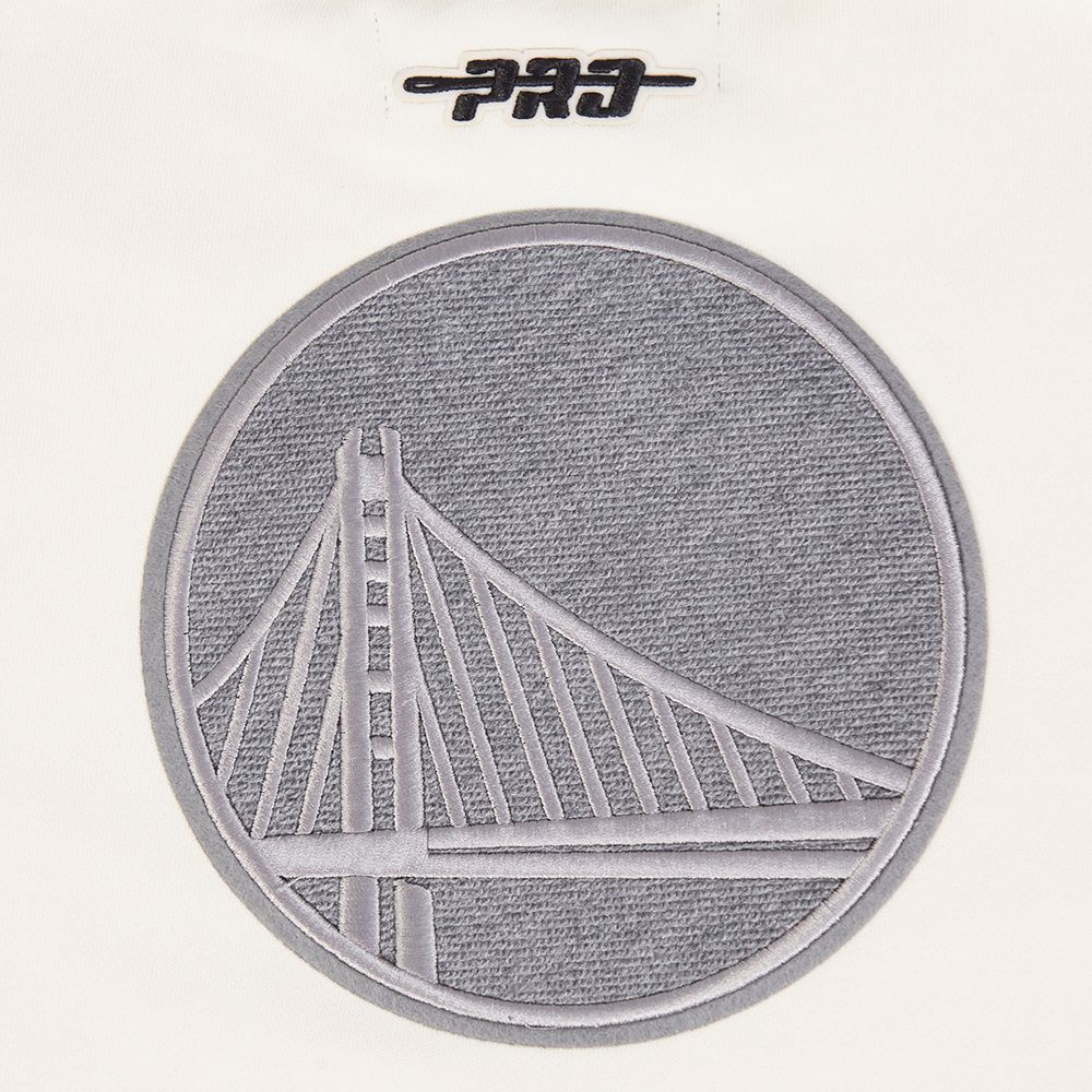 Pro Standard Women's Golden State Warriors Off White Reverse French Terry Crewneck Sweatshirt product image