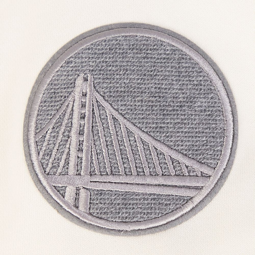 Pro Standard Women's Golden State Warriors Off White Reverse French Terry Crewneck Sweatshirt product image