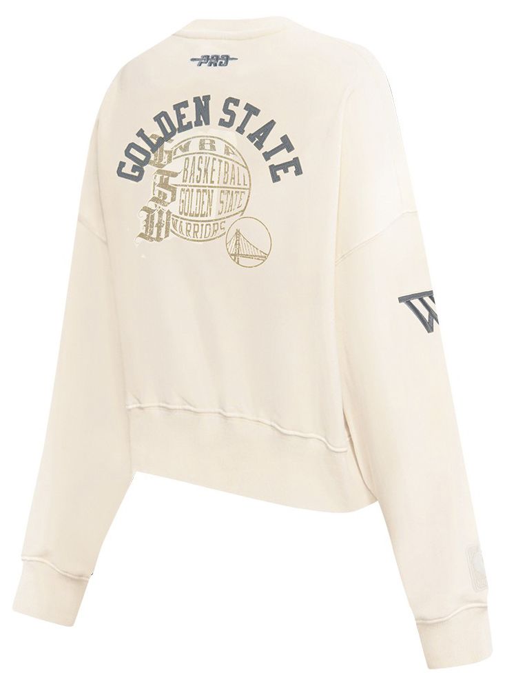 Pro Standard Women's Golden State Warriors Off White Street Team Crewneck Sweatshirt product image