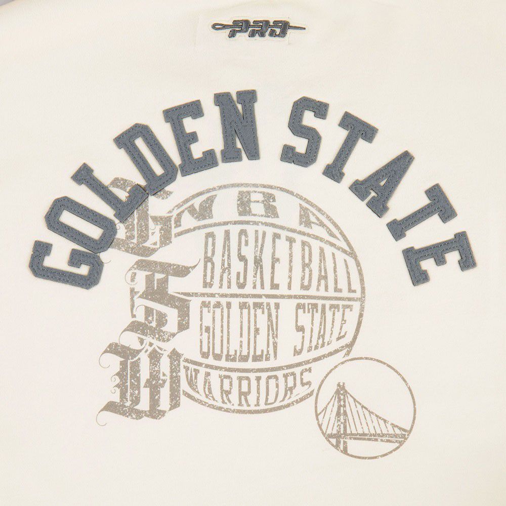 Pro Standard Women's Golden State Warriors Off White Street Team Crewneck Sweatshirt product image
