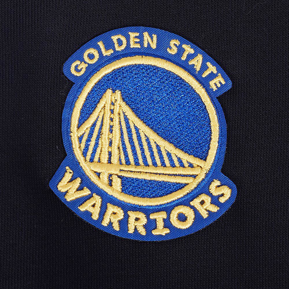 Pro Standard Women's Golden State Warriors Black Mash Up Rib Fleece Crewneck Sweatshirt product image