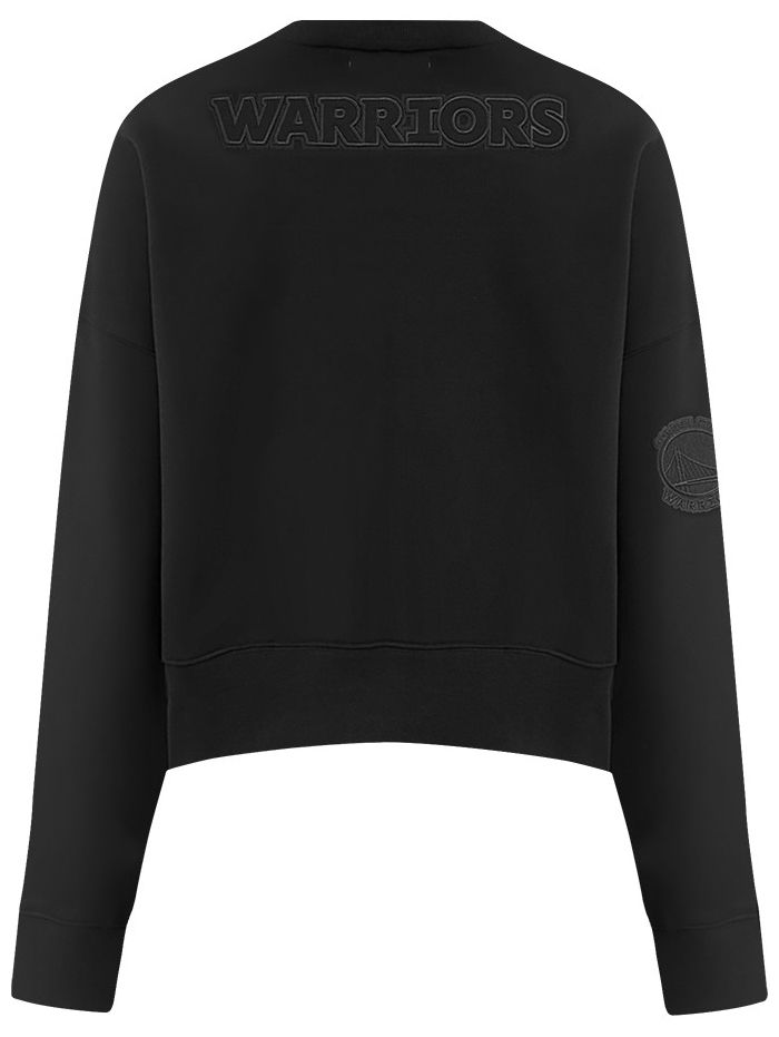 Pro Standard Women's Golden State Warriors Black Neutral Fleece Crewneck Sweatshirt product image