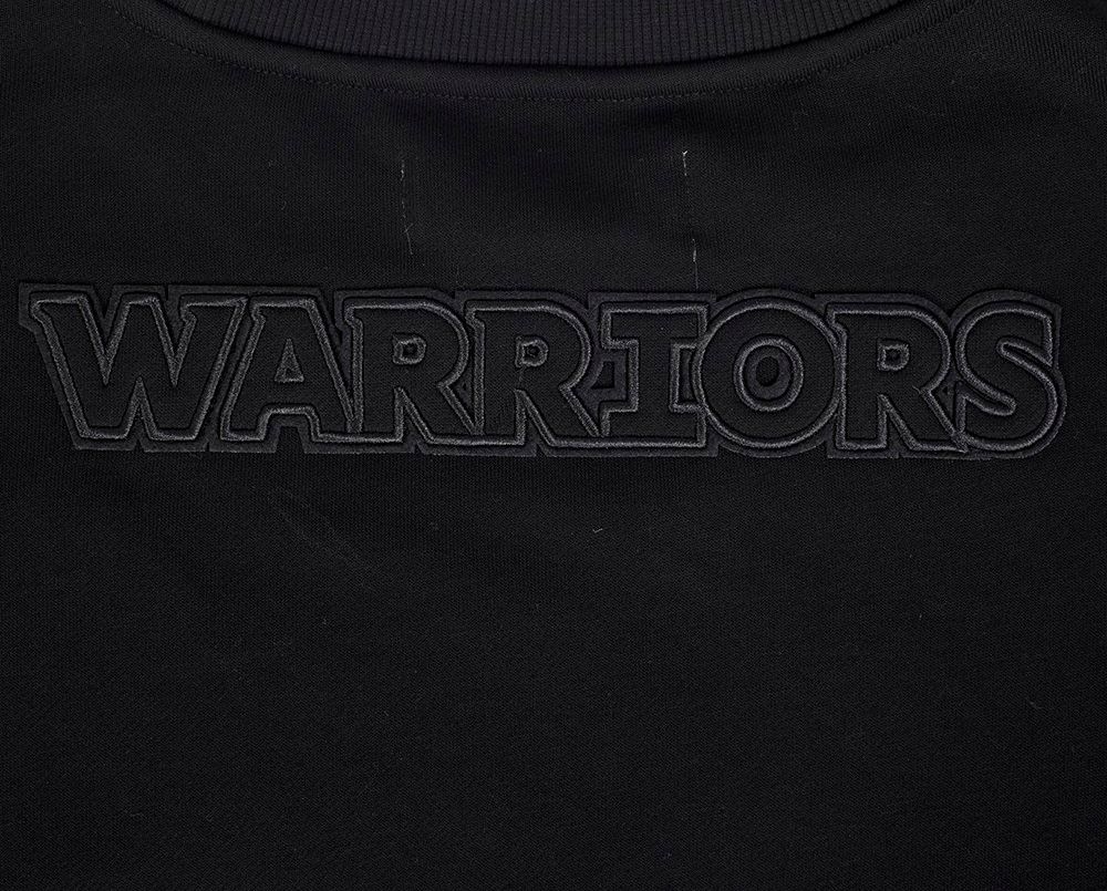 Pro Standard Women's Golden State Warriors Black Neutral Fleece Crewneck Sweatshirt product image