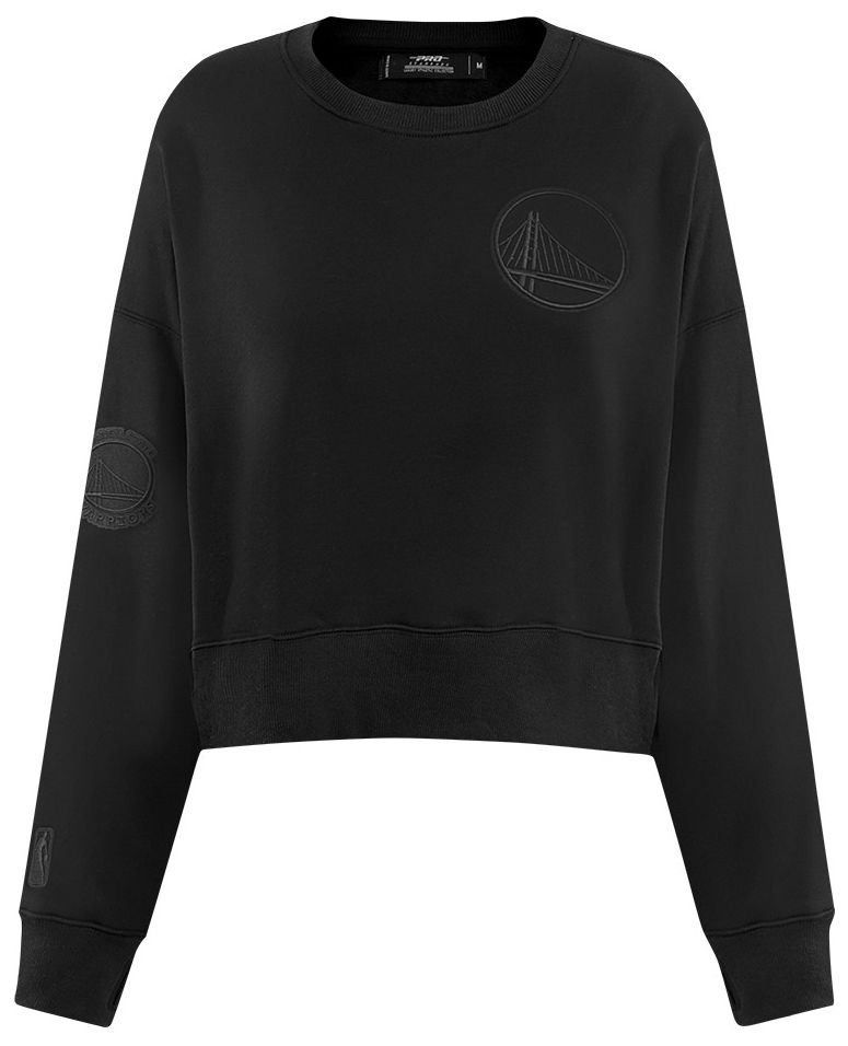 Pro Standard Women's Golden State Warriors Black Neutral Fleece Crewneck Sweatshirt product image