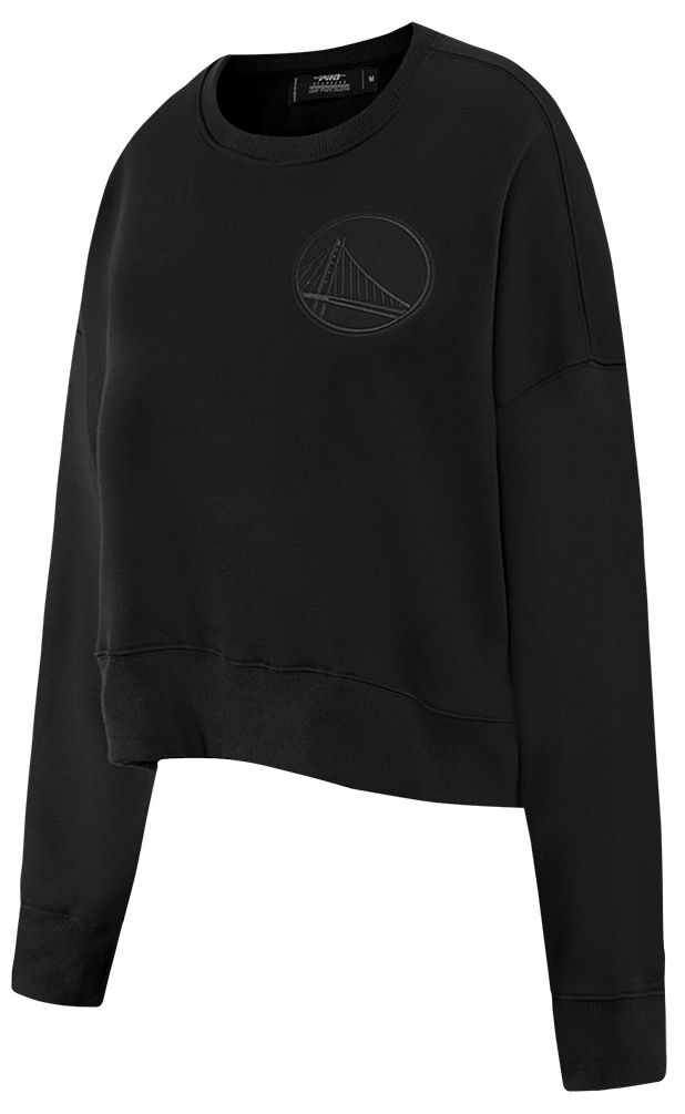 Pro Standard Women's Golden State Warriors Black Neutral Fleece Crewneck Sweatshirt product image