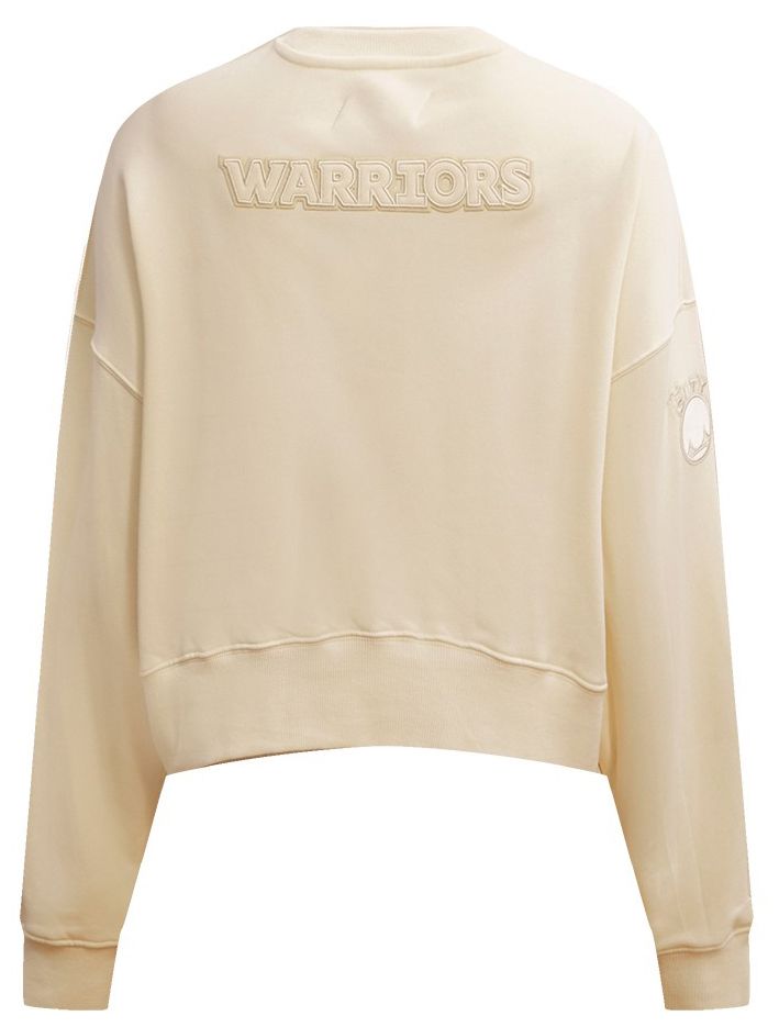 Pro Standard Women's Golden State Warriors Off White Neutral Fleece Crewneck Sweatshirt product image