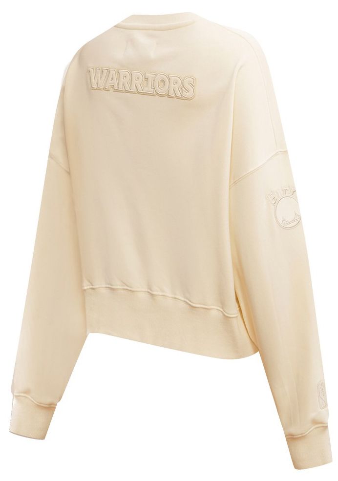 Pro Standard Women's Golden State Warriors Off White Neutral Fleece Crewneck Sweatshirt product image