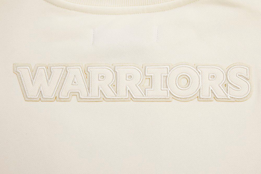 Pro Standard Women's Golden State Warriors Off White Neutral Fleece Crewneck Sweatshirt product image