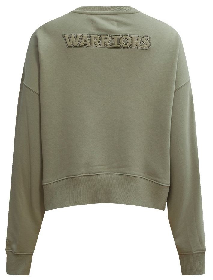 Pro Standard Women's Golden State Warriors Taupe Neutral Fleece Crewneck Sweatshirt product image
