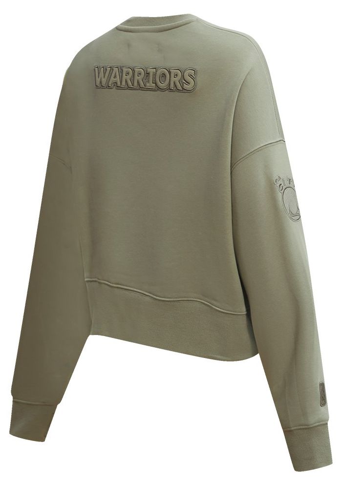 Pro Standard Women's Golden State Warriors Taupe Neutral Fleece Crewneck Sweatshirt product image