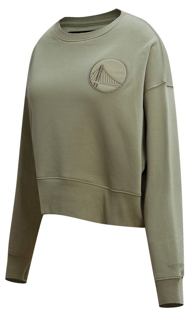 Pro Standard Women's Golden State Warriors Taupe Neutral Fleece Crewneck Sweatshirt product image
