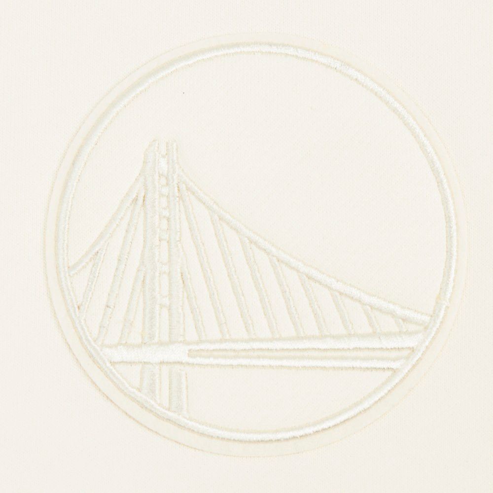 Pro Standard Women's Golden State Warriors Off White Neutral Cropped Fleece Pullover Hoodie product image