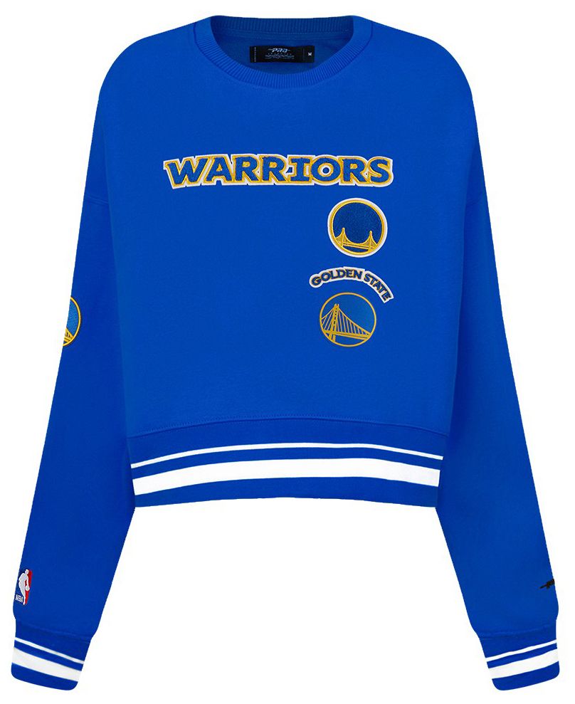 Pro Standard Women's Golden State Warriors Blue Retro Classic Fleece Crewneck Sweatshirt product image