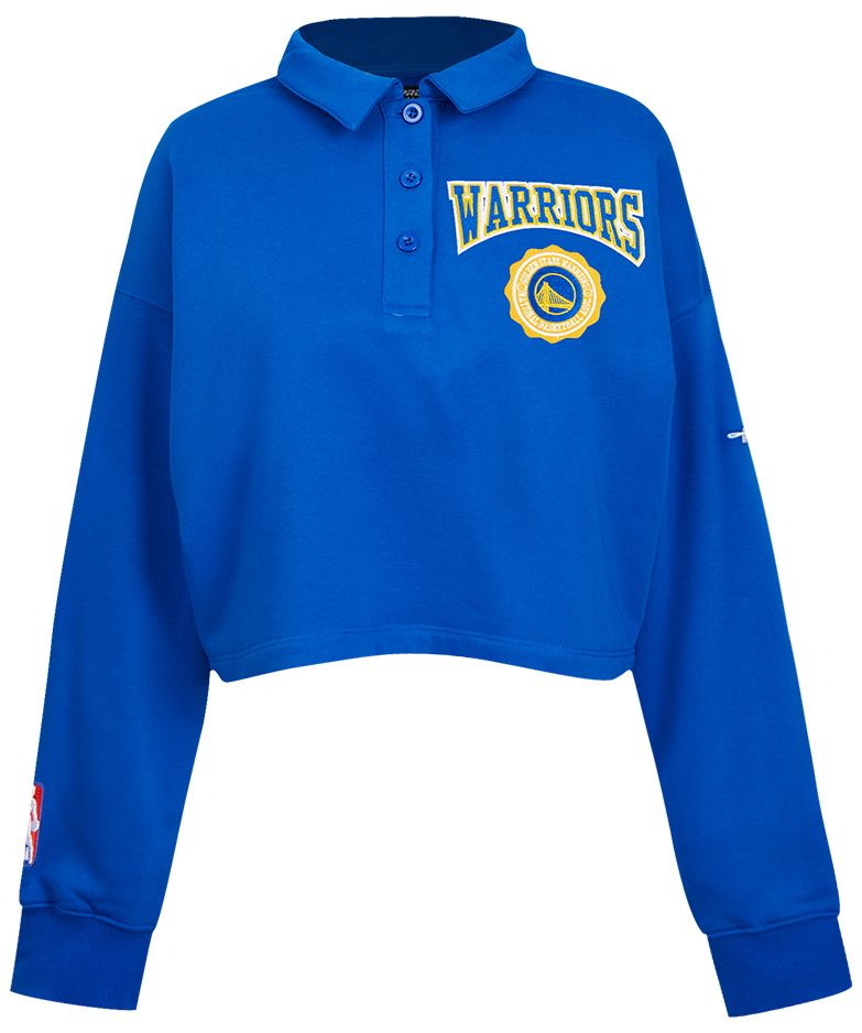 Pro Standard Women's Golden State Warriors Blue Crest Emblem Long Sleeve Polo product image