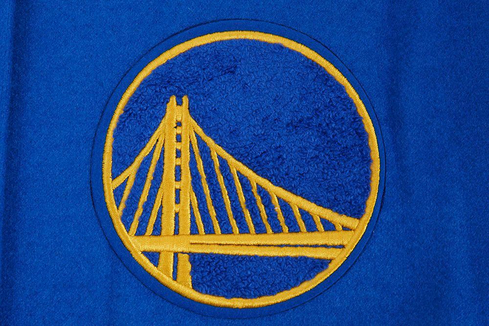 Pro Standard Women's Golden State Warriors Blue Script Tail Wool Varsity Jacket product image