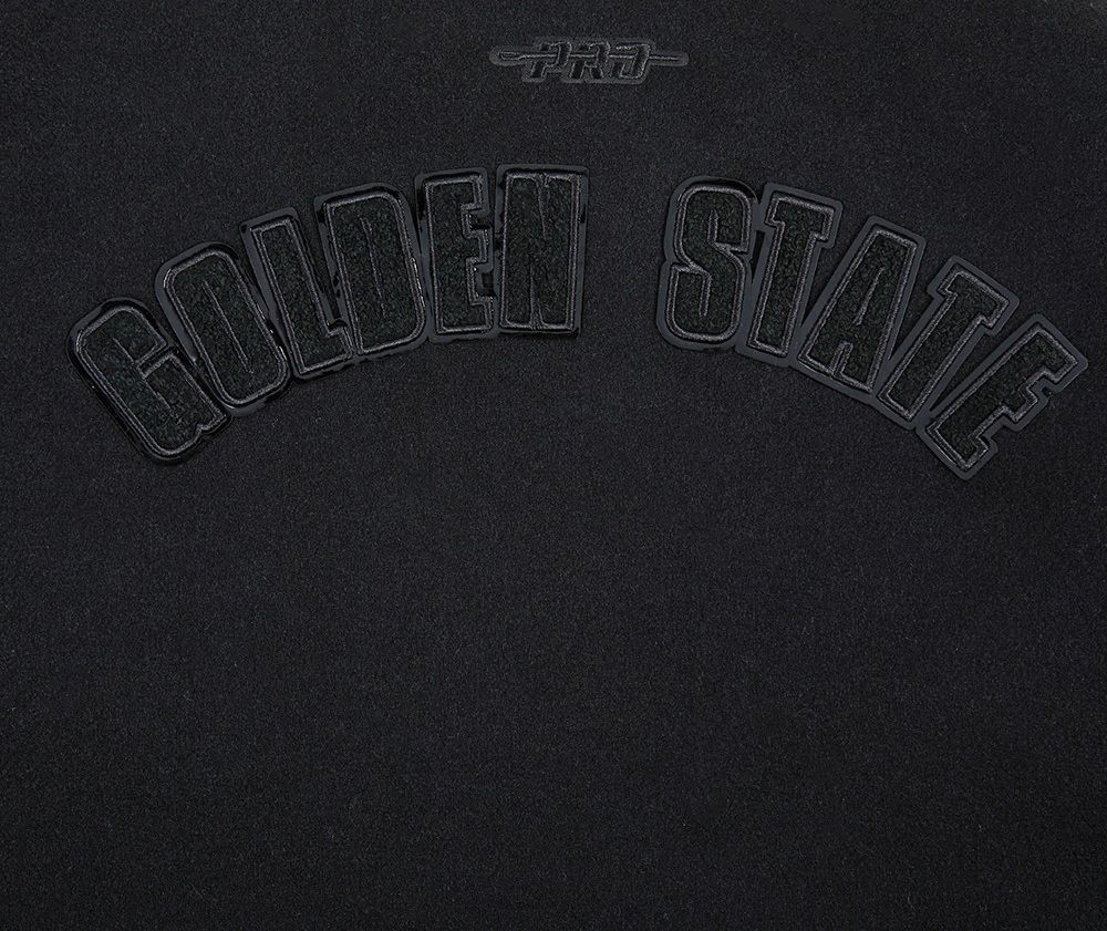Pro Standard Women's Golden State Warriors Black Classic Rib Wool Varsity Jacket product image