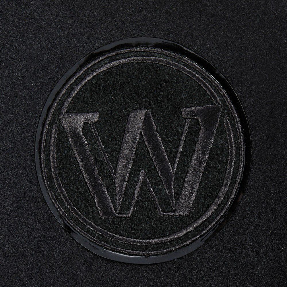 Pro Standard Women's Golden State Warriors Black Classic Rib Wool Varsity Jacket product image